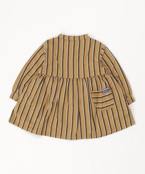 RAGMART(ラグマート)の「切り替えギャザーワンピース(ワンピース・キッズ・ベージュ/グレー・80cm/90cm)」の3枚目の写真