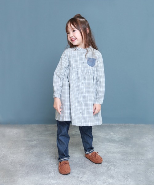 RAGMART(ラグマート)の「切り替えギャザーワンピース(ワンピース・キッズ・ベージュ/グレー・80cm/90cm)」の12枚目の写真