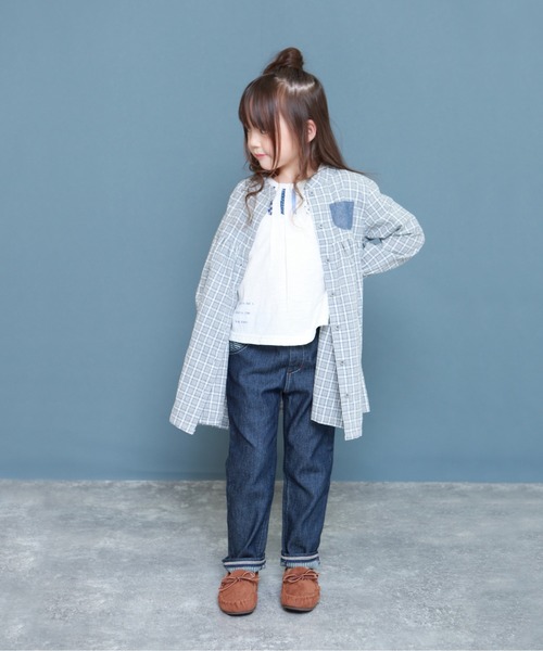 RAGMART(ラグマート)の「切り替えギャザーワンピース(ワンピース・キッズ・ベージュ/グレー・80cm/90cm)」の9枚目の写真