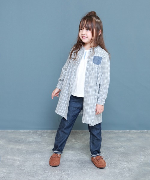 RAGMART(ラグマート)の「切り替えギャザーワンピース(ワンピース・キッズ・ベージュ/グレー・80cm/90cm)」の6枚目の写真