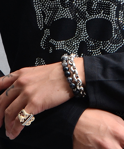 JOKER（ジョーカー）の「ダブルクオーツミックスブレスレット（ブレスレット・メンズ・ブラック/レッド/ターコイズブルー/イエロー/その他/その他2・FREE）」の9枚目の写真