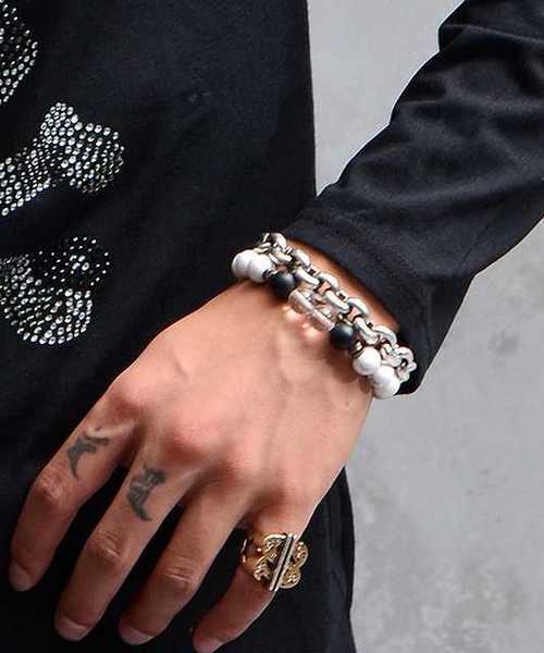 JOKER（ジョーカー）の「ダブルクオーツミックスブレスレット（ブレスレット・メンズ・ブラック/レッド/ターコイズブルー/イエロー/その他/その他2・FREE）」の8枚目の写真