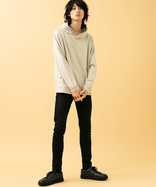 STUDIOUS（ステュディオス）の「【STUDIOUS】ポンチプルオーバーフーディー/パーカー【ZOZO限定アイテム】（パーカー・メンズ・ベージュ/ブラック/ダークグレー/ネイビー/ホワイト/レンガ・1/2/3）」の19枚目の写真