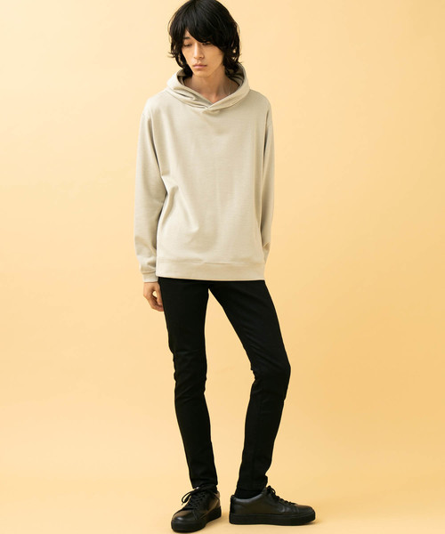 STUDIOUS（ステュディオス）の「【STUDIOUS】ポンチプルオーバーフーディー/パーカー【ZOZO限定アイテム】（パーカー・メンズ・ベージュ/ブラック/ダークグレー/ネイビー/ホワイト/レンガ・1/2/3）」の18枚目の写真