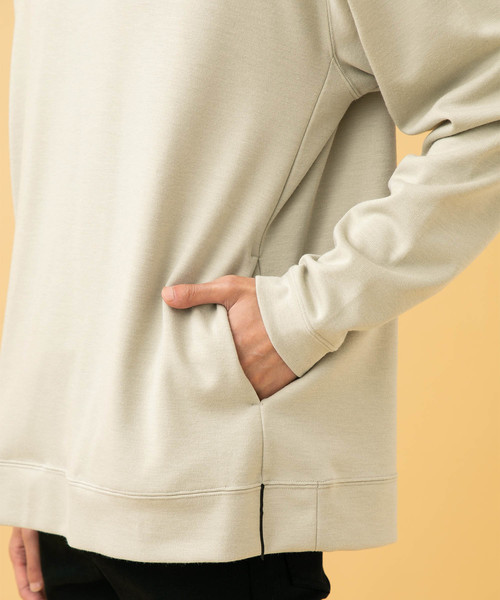 STUDIOUS（ステュディオス）の「【STUDIOUS】ポンチプルオーバーフーディー/パーカー【ZOZO限定アイテム】（パーカー・メンズ・ベージュ/ブラック/ダークグレー/ネイビー/ホワイト/レンガ・1/2/3）」の7枚目の写真