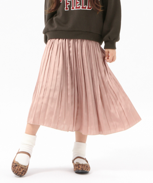 GLOBAL WORK（グローバルワーク）の「【キッズ】サテンケシプリーツスカート（スカート・キッズ・ライトブルー/ダークブラウン/オフホワイト/フューシャピンク・LARGE/MEDIUM/XX-LARGE/X-LARGE/SMALL）」の4枚目の写真