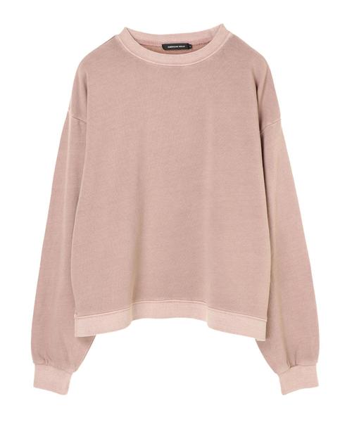 AMERICAN HOLIC(アメリカンホリック)の「ピグメントドロップショルダー裏毛プルオーバー*(Tシャツ/カットソー・レディース・チャコールグレー/ベージュ/カーキ/ピンク・M/L)」の11枚目の写真