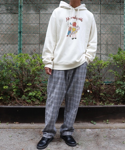 PairPair（ペアペア）の「男の子＆女の子お菓子プリントパーカー(メンズ)（パーカー・メンズ・アイボリー/モカ・FREE）」の14枚目の写真