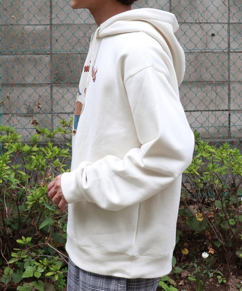 PairPair（ペアペア）の「男の子＆女の子お菓子プリントパーカー(メンズ)（パーカー・メンズ・アイボリー/モカ・FREE）」の4枚目の写真