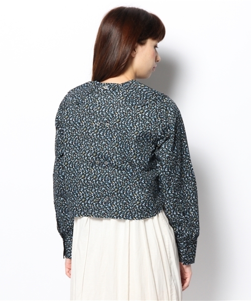 BEAMS BOY（ビームスボーイ）の「BEAMS BOY / ブロード フラワープリント 2重襟 ブラウス（シャツ/ブラウス・レディース・ブラック/ネイビー・ONE SIZE）」の11枚目の写真