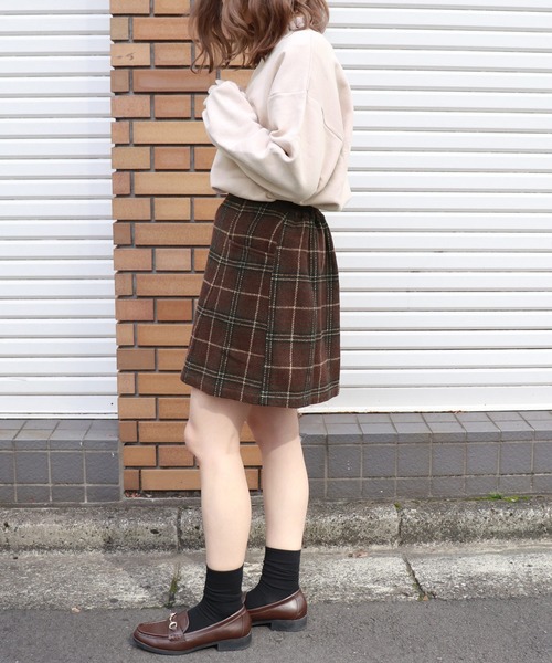 PairPair（ペアペア）の「チェック柄スカート風パンツ（スカート