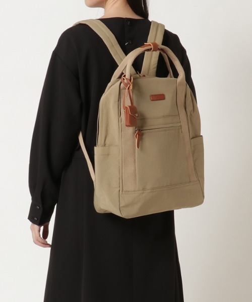 toleur（トーラ）の「【toleur】リンクルナイロンB/カウレザーリュック　デイパック/11662（バックパック/リュック・レディース・ブラック/カーキ/サンドベージュ/キャメル/ライトグレー・FREE）」の3枚目の写真