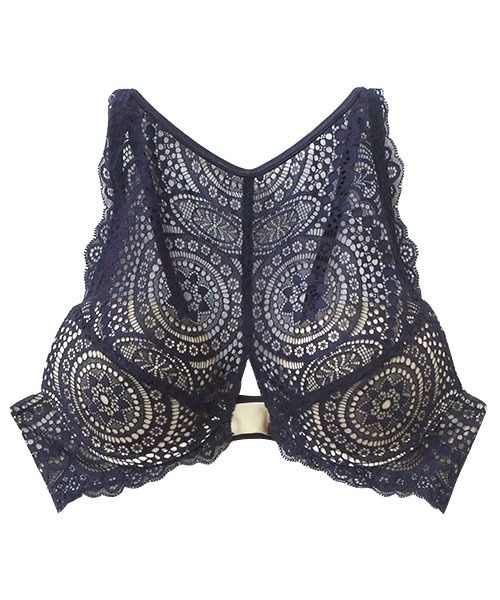 ANNEBRA(アンブラ)の「Rich ハイネックモールドカップブラジャー(ブラジャー・レディース・ベージュ/ブルー・E75/E80/B75/C70/F75/G70/C80/D70/B70/D80/E70/F70/C75/D75/G75)」の1枚目の写真