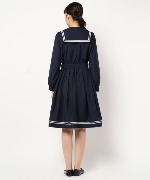 axes femme POETIQUE（アクシーズファムポエティック）の「セーラーガウンワンピース（ワンピース・レディース・グレー/ネイビー/ベージュ・MEDIUM）」の6枚目の写真