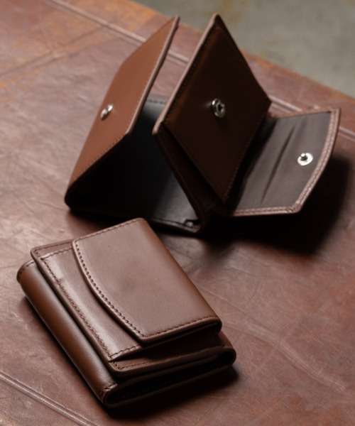 MURA（ムラ）の「イタリアンレザー スキミング防止 三つ折り ミニ財布（財布・メンズ・ネイビー×ホワイト/グレー×ホワイト/ブラック/グリーン/ブラウン・FREE）」の15枚目の写真