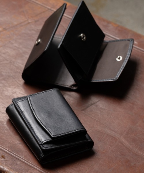 MURA（ムラ）の「イタリアンレザー スキミング防止 三つ折り ミニ財布（財布・メンズ・ネイビー×ホワイト/グレー×ホワイト/ブラック/グリーン/ブラウン・FREE）」の13枚目の写真