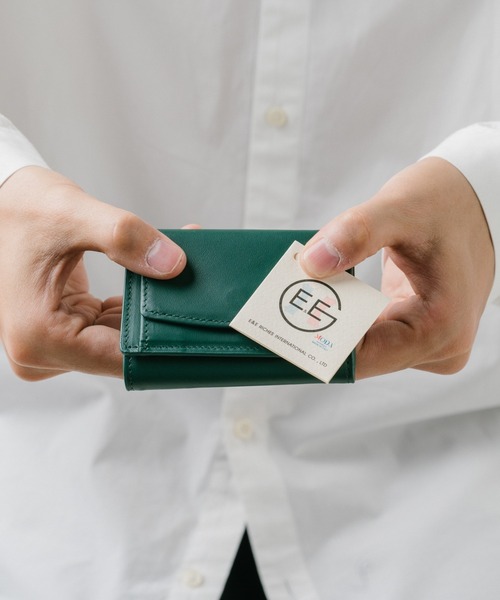 MURA（ムラ）の「イタリアンレザー スキミング防止 三つ折り ミニ財布（財布・メンズ・ネイビー×ホワイト/グレー×ホワイト/ブラック/グリーン/ブラウン・FREE）」の17枚目の写真