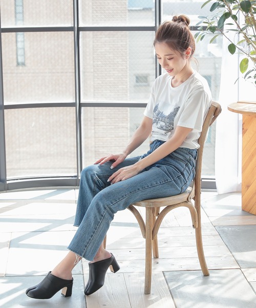 KOBE LETTUCE(コウベレタス)の「チャンキーヒール足袋ブーティー(ブーツ・レディース・ホワイト/ブラック/ブラウン・L/M/S/LL)」の10枚目の写真