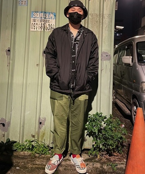 Dickies（ディッキーズ）の「Dickies ディッキーズ コーチジャケット（ナイロンジャケット・メンズ・ブラック/ブルー/ダークネイビー/オリーブ/バーガンディー・SMALL/X-LARGE/XX-LARGE/MEDIUM/LARGE）」の2枚目の写真