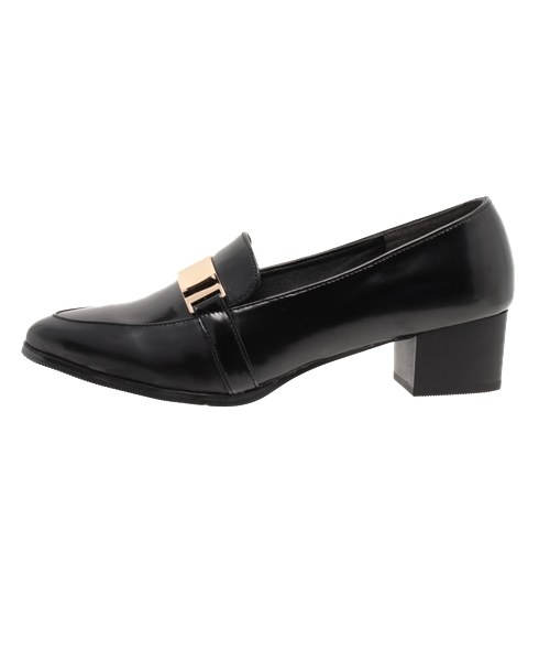 WEGO（ウィゴー）の「WEGO/メタルプレートシューズ（ドレスシューズ・レディース・ブラック・MEDIUM/LARGE/SMALL）」の2枚目の写真