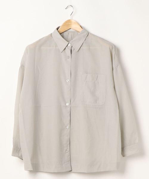 AMERICAN HOLIC（アメリカンホリック）の「ボイルバックタックシャツ　＊（シャツ/ブラウス・レディース・チャコールグレー/ライトグレー/ドット・FREE）」の3枚目の写真