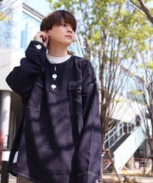 CLASSIC ROVTSKI NO COL SHIRT/オーバーサイズノーカラーシャツ