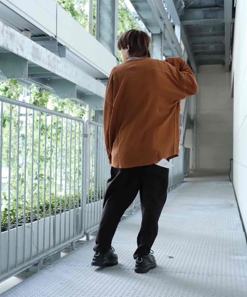 rovtski(ロフトスキー)の「CLASSIC ROVTSKI NO COL SHIRT/オーバーサイズノーカラーシャツ(シャツ/ブラウス・メンズ・ライトグレー/ライトブラウン/スミクロ・FREE)」の15枚目の写真
