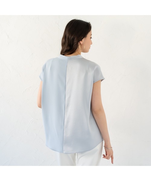 LOUNGEDRESS（ラウンジドレス）の「サテン切り替えブラウス（シャツ/ブラウス・レディース・ベージュ/サックスブルー・FREE）」の20枚目の写真