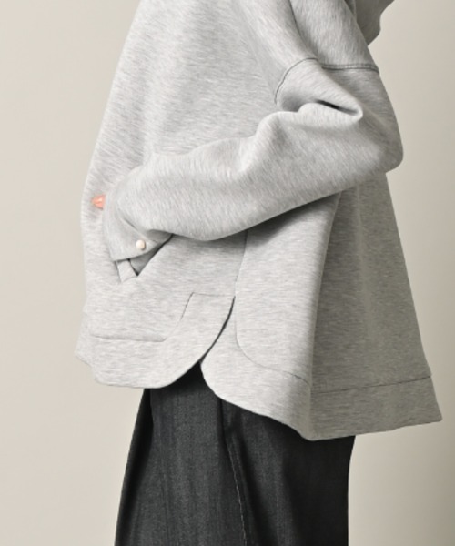 blanc basque（ブランバスク）の「【Pearl button】ダンボールニットフーディー（パーカー・レディース・ブラック/ベージュ/グレー・FREE）」の11枚目の写真