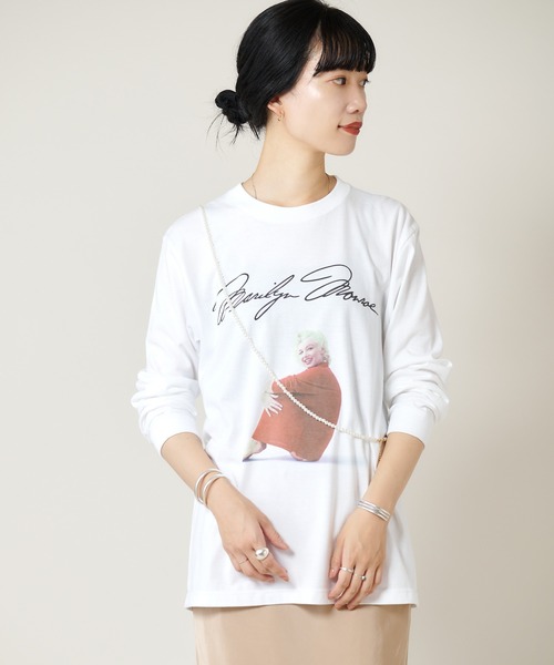 SHENERY(シーナリー)の「マリリンモンローフォトTEE01(Tシャツ/カットソー・レディース・オフホワイト・FREE)」の2枚目の写真