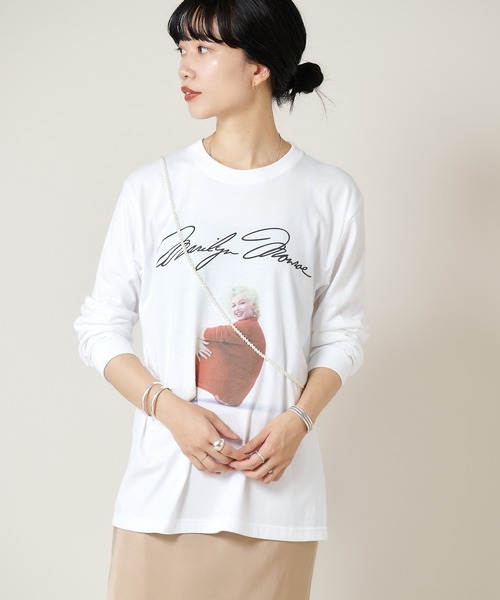 SHENERY(シーナリー)の「マリリンモンローフォトTEE01(Tシャツ/カットソー・レディース・オフホワイト・FREE)」の4枚目の写真