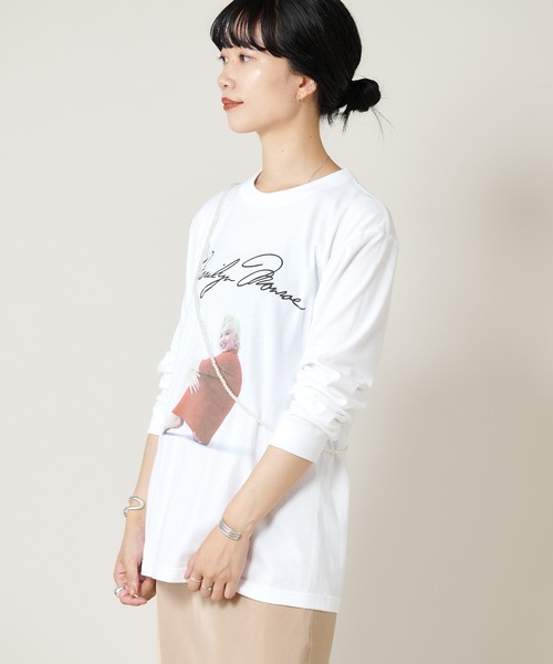 SHENERY(シーナリー)の「マリリンモンローフォトTEE01(Tシャツ/カットソー・レディース・オフホワイト・FREE)」の5枚目の写真