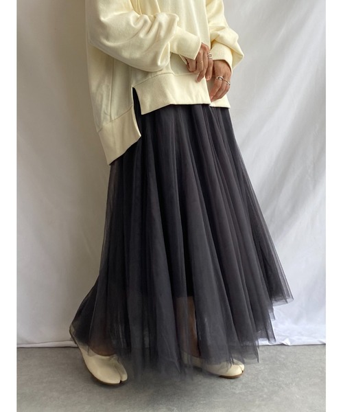 セール ダブル チュール ボリューム ロング丈 Aライン フレア スカート スカート She S Closet シーズクローゼット のファッション通販 Zozotown