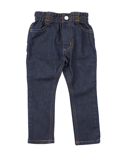 X-girl Stages（エックスガールステージス）の「【VERYベリー)5月号掲載商品】NEW STRETCH JEANS(12M～3T)（デニムパンツ・キッズ・インディゴブルー・2T/3T/12M）」の2枚目の写真