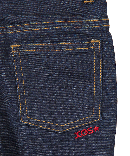 X-girl Stages（エックスガールステージス）の「【VERYベリー)5月号掲載商品】NEW STRETCH JEANS(12M～3T)（デニムパンツ・キッズ・インディゴブルー・2T/3T/12M）」の4枚目の写真