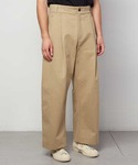 STUDIO NICHOLSON | 【STUDIO NICHOLSON】 PEACHED COTTON VOLUME PLEAT PANTS(休閒長褲)