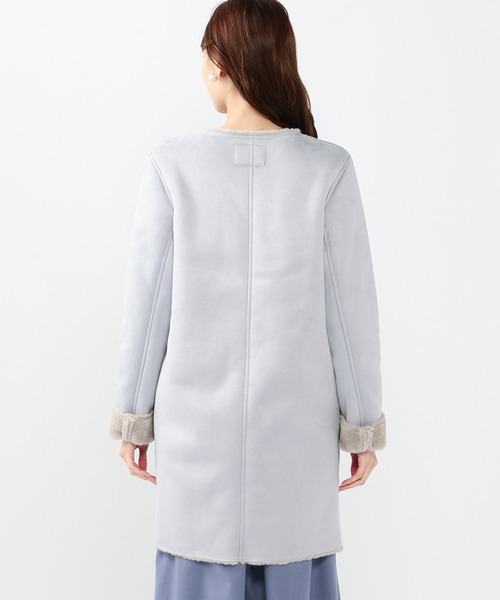 Petit Honfleur（プチオンフルール）の「フェイクムートンロングコート（ムートンコート・レディース・グレー/モカ/サックスブルー・9号/11号）」の11枚目の写真