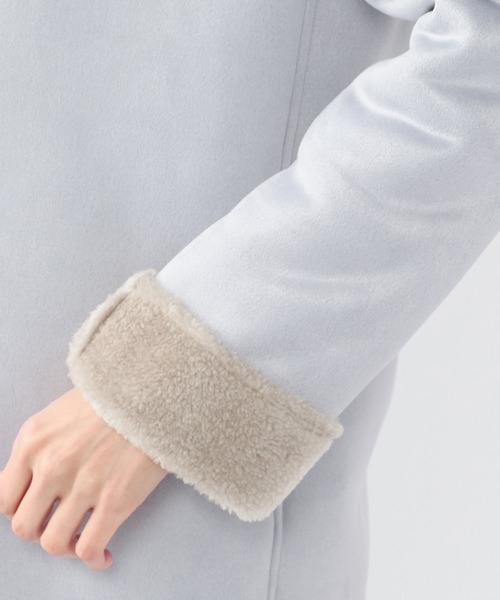 Petit Honfleur（プチオンフルール）の「フェイクムートンロングコート（ムートンコート・レディース・グレー/モカ/サックスブルー・9号/11号）」の13枚目の写真