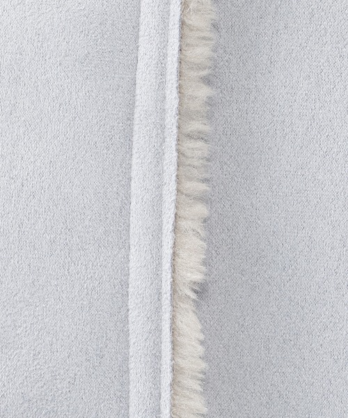 Petit Honfleur（プチオンフルール）の「フェイクムートンロングコート（ムートンコート・レディース・グレー/モカ/サックスブルー・9号/11号）」の7枚目の写真