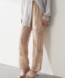 earth music&ecology | 華奢レースストレートパンツ ＊(その他パンツ)
