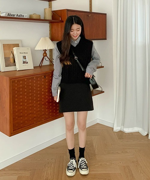 SONA(ソナ)の「SONYUNARA デイリーモダンスカート(スカート・レディース・ブラック/ブラウン/ベージュ・FREE)」の14枚目の写真