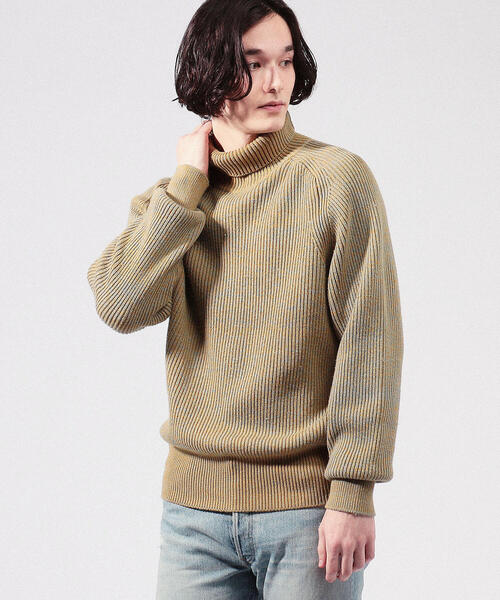 CABaN / キャバン コットンカシミヤアゼ ハイネックプルオーバー  ニット セーター caban（キャバン）の「□CABaN コットンカシミヤアゼ ハイネック