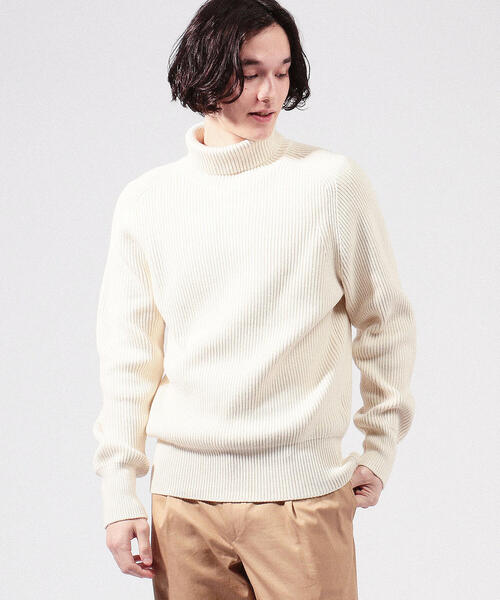 CABaN / キャバン コットンカシミヤアゼ ハイネックプルオーバー  ニット セーター caban（キャバン）の「□CABaN コットンカシミヤアゼ ハイネック