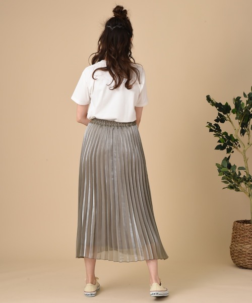 INTERPLANET（インタープラネット）の「グロスオーガンジープリーツスカート（スカート・レディース・ベージュ/ナチュラル/グレイッシュベージュ・FREE）」の14枚目の写真