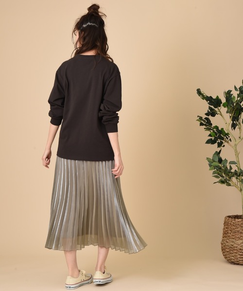 INTERPLANET（インタープラネット）の「グロスオーガンジープリーツスカート（スカート・レディース・ベージュ/ナチュラル/グレイッシュベージュ・FREE）」の19枚目の写真