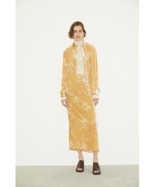 THROW by SLY（スローバイスライ）の「THROW OPAL L/SK ロングスカート（スカート・レディース・ライトベージュ/ミント・2/0/1）」の2枚目の写真