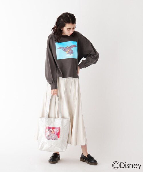 AG by aquagirl（エージーバイアクアガール）の「◆DUMBO/プリントタイベックトート（トートバッグ・レディース・ベージュ/ホワイト・00）」の12枚目の写真