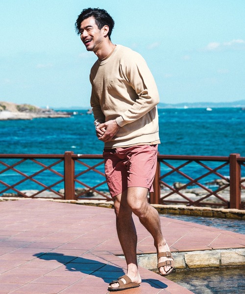 BAYFLOW(ベイフロー)の「ワンポイントシシュウショーツ(その他パンツ・メンズ・ネイビー/オリーブ/ベージュ/チャコール/マルーン・MEDIUM/LARGE)」の7枚目の写真