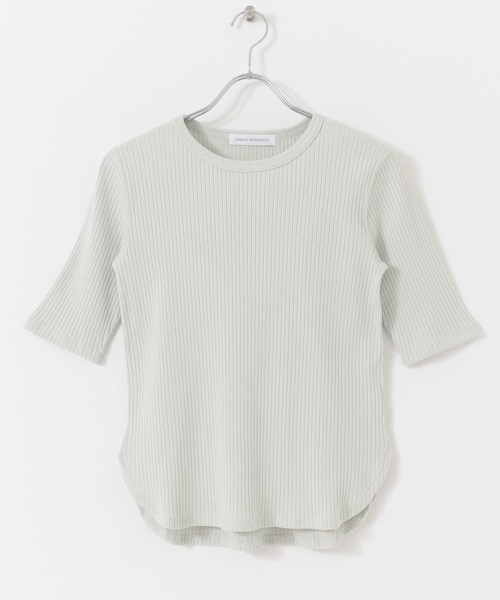 URBAN RESEARCH（アーバンリサーチ）の「5分袖リブカットソー（Tシャツ/カットソー・レディース・ライトグレー/イエロー/オフホワイト/ブルー系その他/ブラック・FREE）」の11枚目の写真