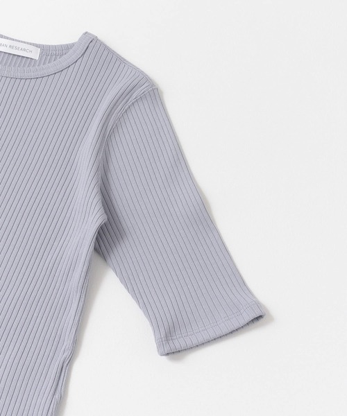URBAN RESEARCH（アーバンリサーチ）の「5分袖リブカットソー（Tシャツ/カットソー・レディース・ライトグレー/イエロー/オフホワイト/ブルー系その他/ブラック・FREE）」の15枚目の写真